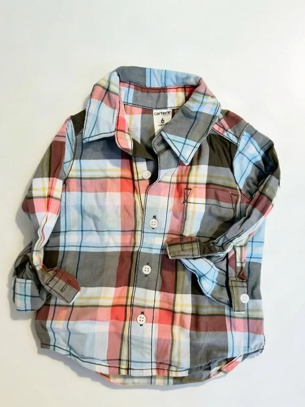 Carter's Baby Plaid Button Down Shirt 6M